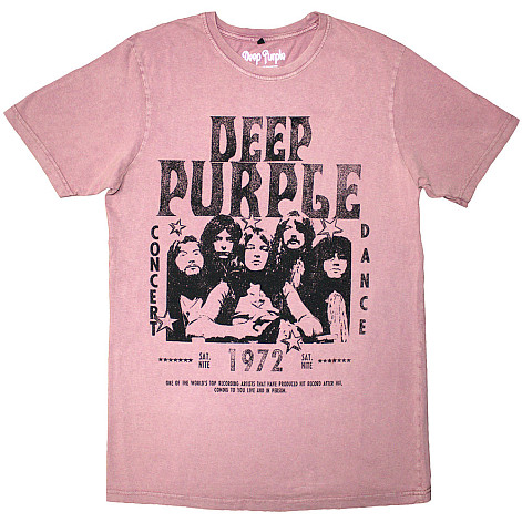 Deep Purple t-shirt, 1972 Concert Stone Wash Kashmir Red, men´s