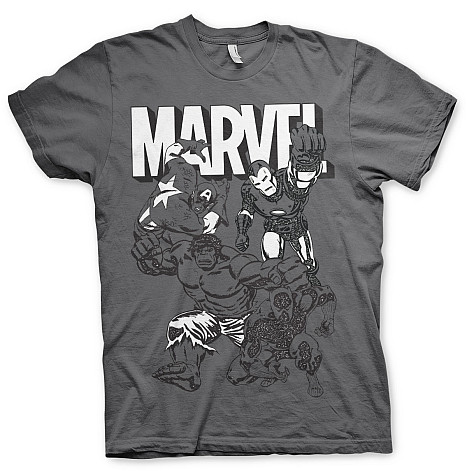 Marvel Comics t-shirt, Marvel Characters Dark Grey, men´s