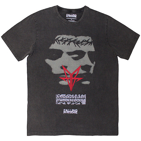 Falling In Reverse t-shirt, Blur Stone Wash Charcoal Grey, men´s