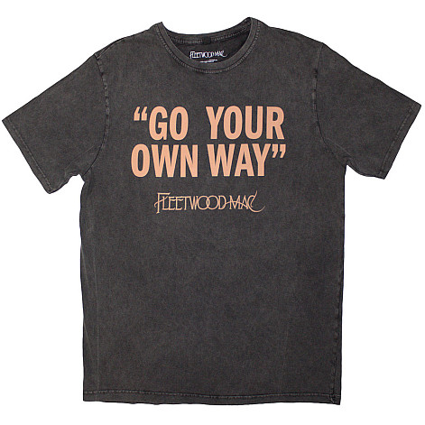 Fleetwood Mac t-shirt, Go Your Own Way Stone Wash Charcoal Grey, men´s