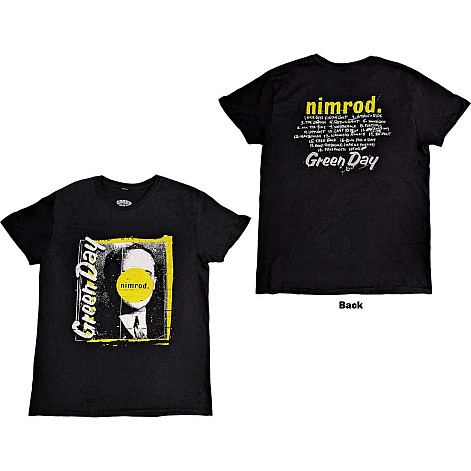 Green Day t-shirt, Nimrod Tracklist BP Black, men´s