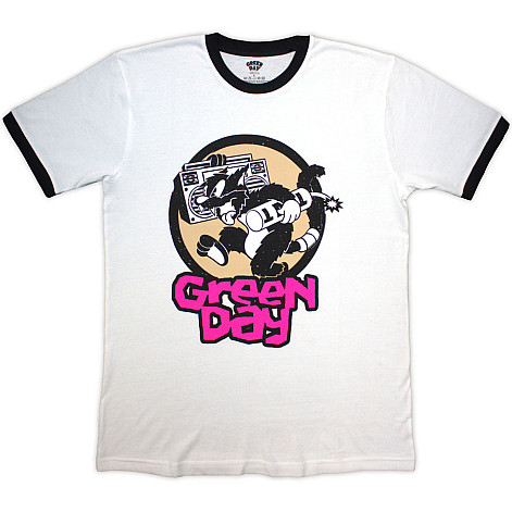Green Day t-shirt, Revolution TNT Ringer White, men´s