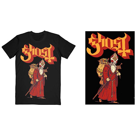 Ghost t-shirt, Greetings From Papa Noel Black, men´s