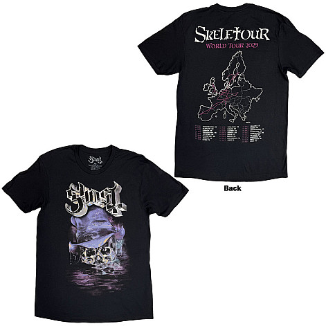 Ghost t-shirt, Skeletour Admat '25 Tour Dates BP Black, men´s
