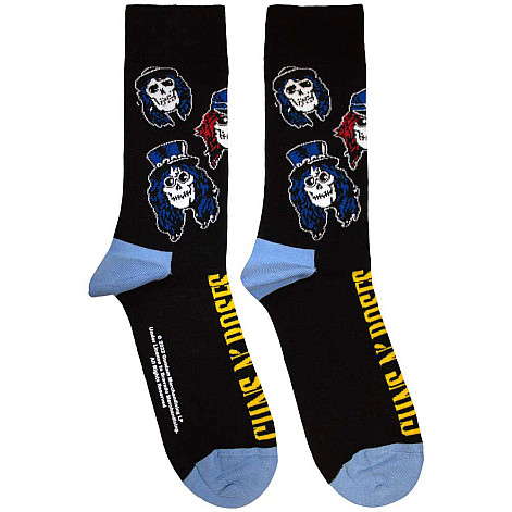 Guns N Roses ponožky, Skulls Band Black, unisex - velikost 4 až 7 (36 až 40 EU)