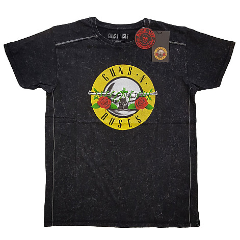 Guns N Roses t-shirt, Classic Logo Snow Washed Black, men´s