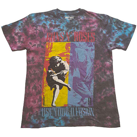 Guns N Roses t-shirt, Use Your Illusion Dye Wash Blue, men´s