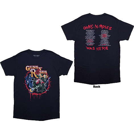 Guns N Roses t-shirt, Was Here BP Navy Blue, men´s