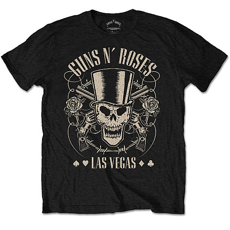 Guns N Roses t-shirt, Top Hat Skull & Pistols Las Vegas, men´s