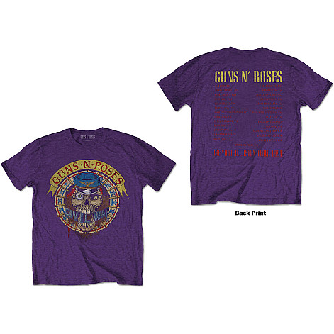 Guns N Roses t-shirt, Skull Circle BP Purple, men´s