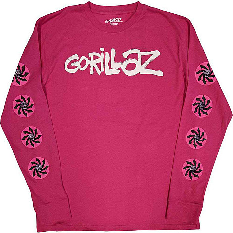 Gorillaz t-shirt long rukáv, Repeat Pazuzu Pink, men´s