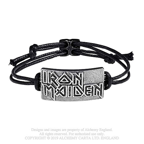 Iron Maiden bracelet s posuvníkem do max 25 cm, Logo 21x47x3 mm 19 g