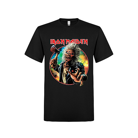 Iron Maiden t-shirt, Axe Eddie Red White Circle BP Black, men´s