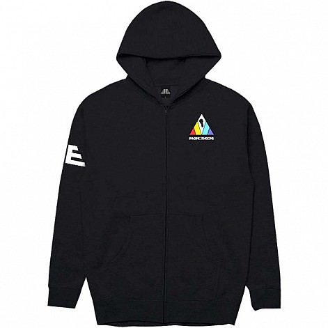 Imagine Dragons mikina, Triangle Zipped BP Black, men´s