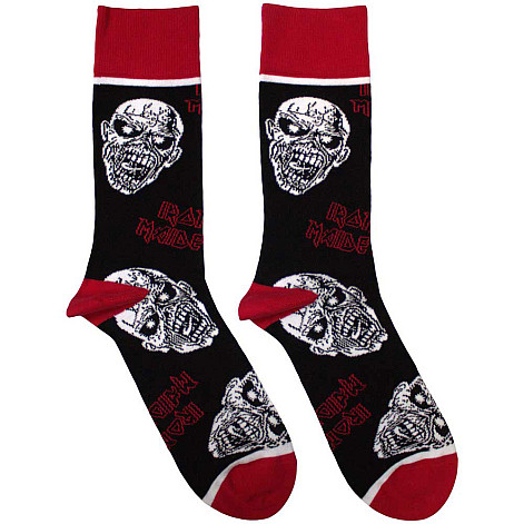 Iron Maiden ponožky, Eddie Skulls Black, unisex - velikost 4 až 7 (36 až 40 EU)