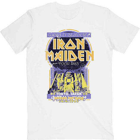 Iron Maiden t-shirt, Powerslave Japan Flyer White, men´s