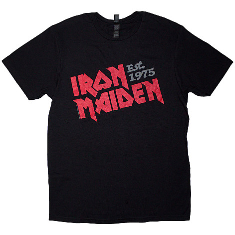 Iron Maiden t-shirt, Est. 1975 Slanted Logo Black, men´s