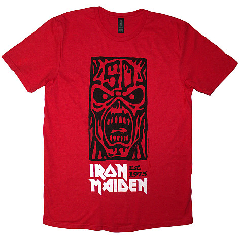 Iron Maiden t-shirt, Est. 1975 Stamp Logo Red, men´s