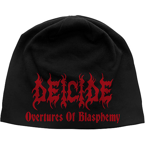 Deicide bavlněný winter beanie cap, Overtures of Blasphemy Black, unisex
