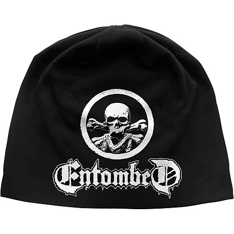 Entombed winter bavlněný beanie cap, Skull Logo JD Print Black, unisex