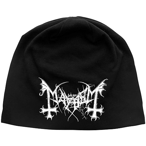Mayhem winter bavlněný beanie cap, Logo Black, unisex