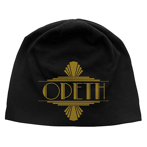 Opeth bavlněný beanie cap, Art Deco Logo JD Print Black