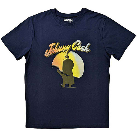 Johnny Cash t-shirt, Walking Guitar Navy Blue, men´s