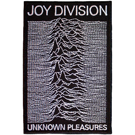 Joy Division tkaná nažehlovačka PES 67 x 98 mm, Unknown Pleasures
