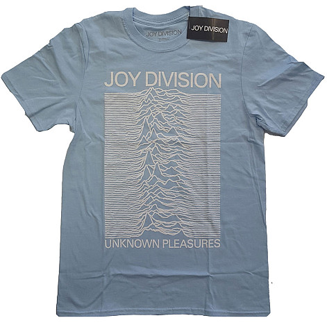 Joy Division t-shirt, Unknown Pleasures White On Blue, men´s
