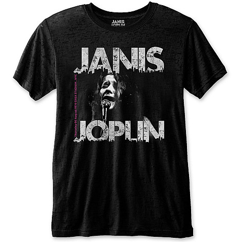 Janis Joplin t-shirt, Shea '70 Eco-Tee Black, men´s