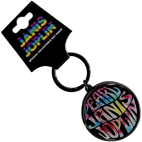 Janis Joplin kovová keychain 45 mm, Pearl Emblem Colour Zinc