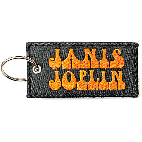 Janis Joplin keychain, Logo Double Sided Patch