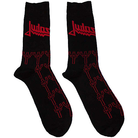 Judas Priest ponožky, Trident Pattern Black, unisex - velikost 4 až 7 (36 až 40 EU)