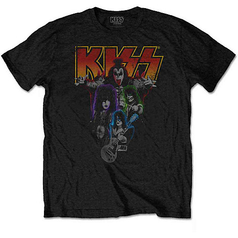 KISS t-shirt, Neon Band Black, men´s