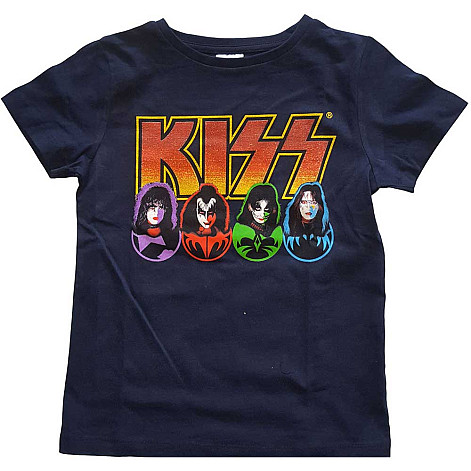 KISS t-shirt, Logo, Faces & Icons Navy, kids