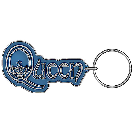 Queen keychain, Logo Blue (Die-Cast Relief)