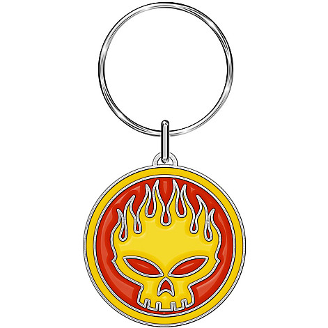 The Offspring kovová keychain 40 mm, Skull Logo Die-Cast Relief