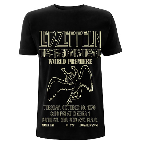 Led Zeppelin t-shirt, TSRTS World Premiere, men´s