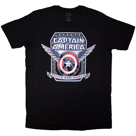 Captain America t-shirt, Brave New World Shield Black, men´s