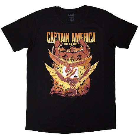 Captain America t-shirt, Brave New World Explosion Black, men´s