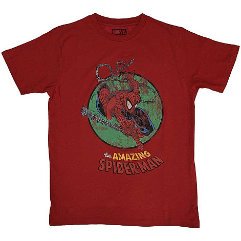 Spiderman t-shirt, Spiderman Shooting Webs Red, men´s