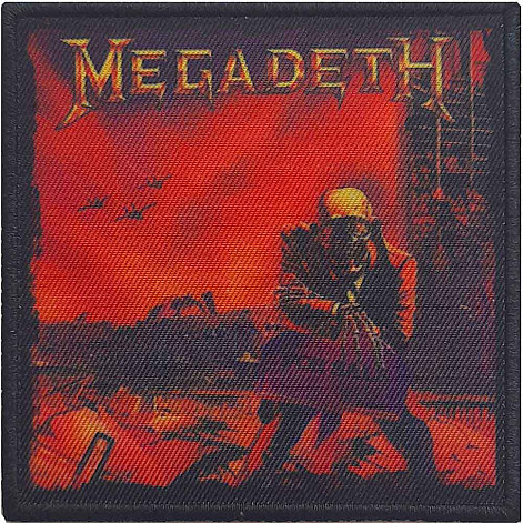 Megadeth tkaná nažehlovačka PES 100 x100 mm, Peace Sells