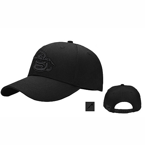 Metallica snapback, Black Album Snake Baseball Cap Black