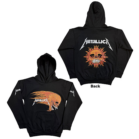Metallica mikina, Worn Pushead Flaming Skull BP Black, men´s