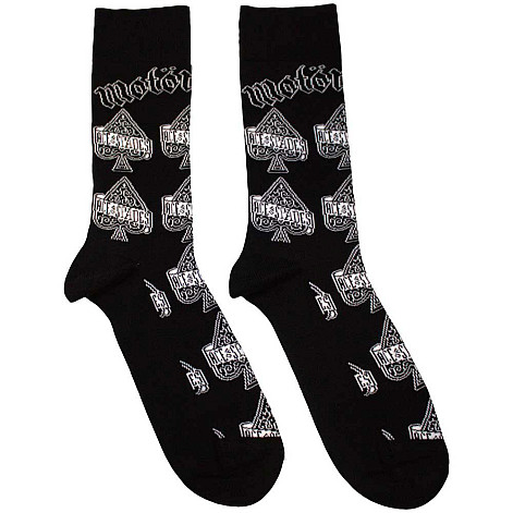 Motorhead ponožky, Ace Of Spades Repeat Black, unisex - velikost 4 až 7 (36 až 40 EU)
