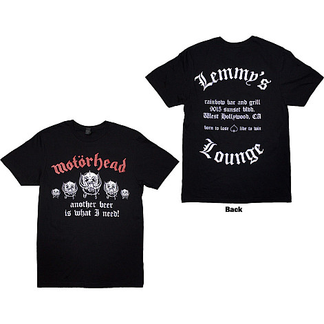 Motorhead t-shirt, Lemmy's Lounge BP Black, men´s