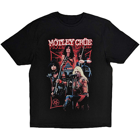 Motley Crue t-shirt, Live Montage Red Black, men´s