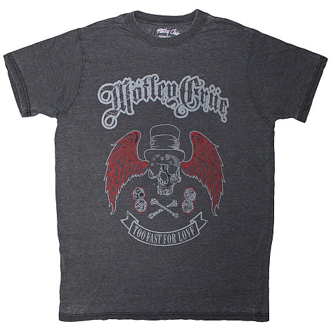 Motley Crue t-shirt, Skull Wings Wash Black, men´s