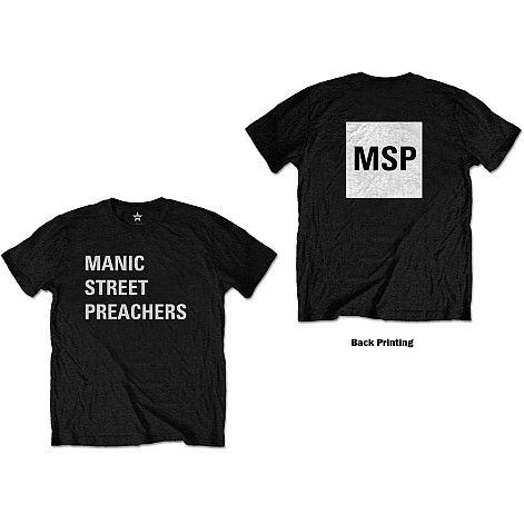 Manic Street Preachers t-shirt, Block Logo BP Black, men´s