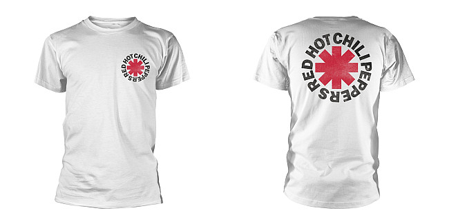 Red Hot Chili Peppers t-shirt, Worn Asterisk BP White, men´s